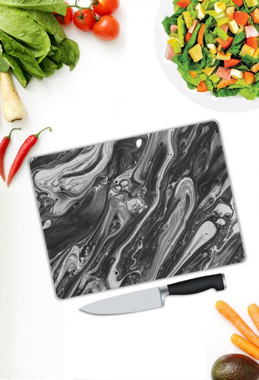 Çizilmeye Dayanıklı Temperli Cam Kesme Tahtası - KT00018